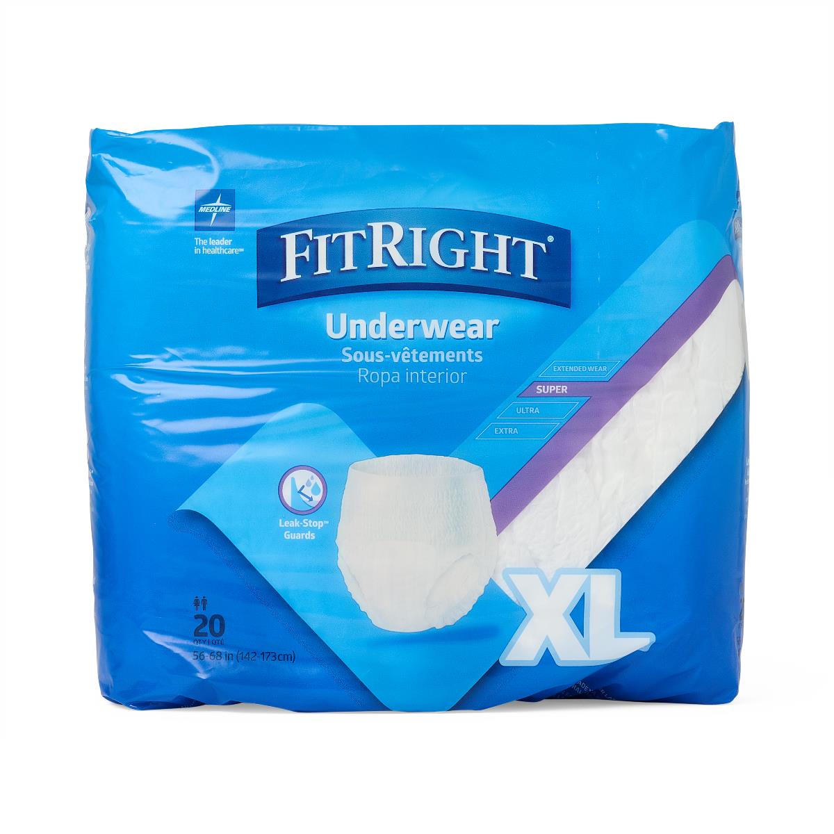 Underwear, Protective, Super, Xl, 56-68 FIT33600AZ