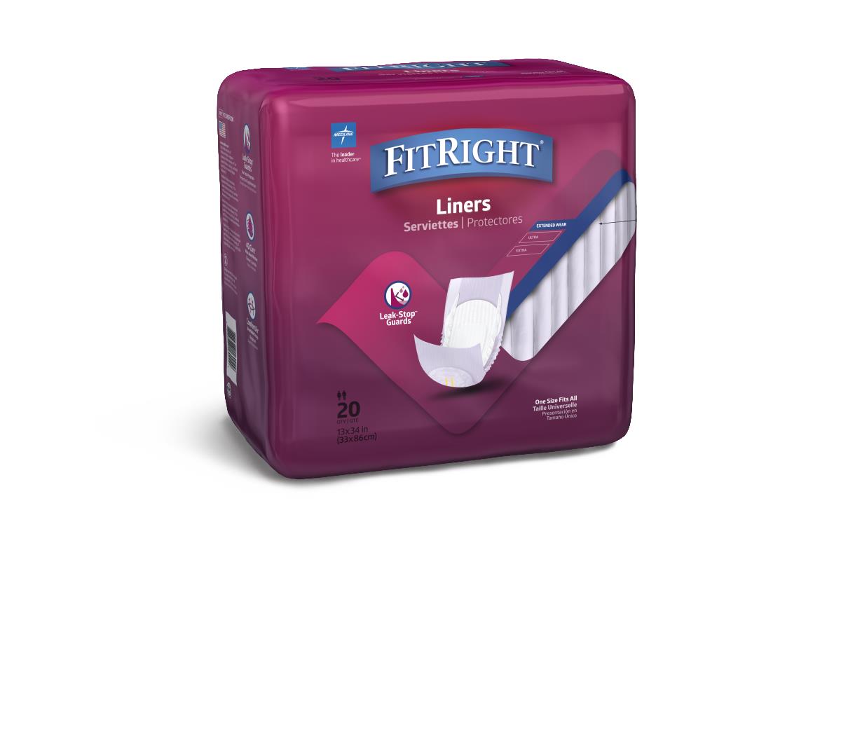 Liner, Incontinent, Fitright, Max, 13X34 FITLINER500