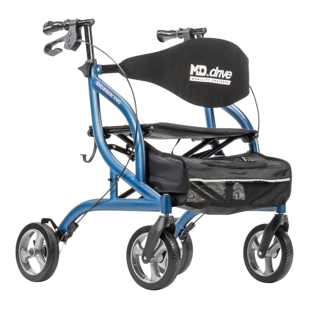 eXcursion XWD Heavy Duty Rollator Rolling Walker, Sapphire 700929