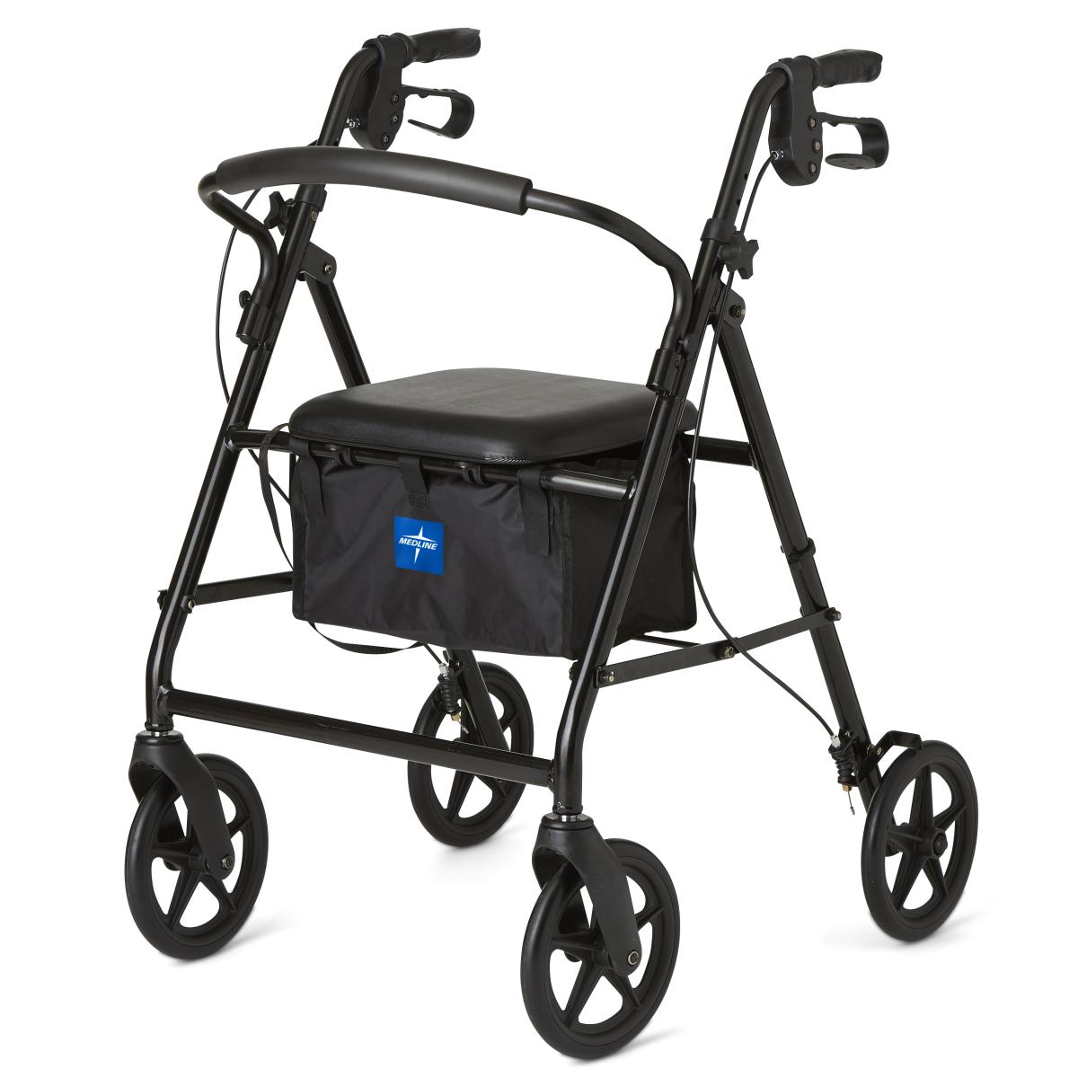 Rollator, Basic, Black, 8" MDS86830EBL8