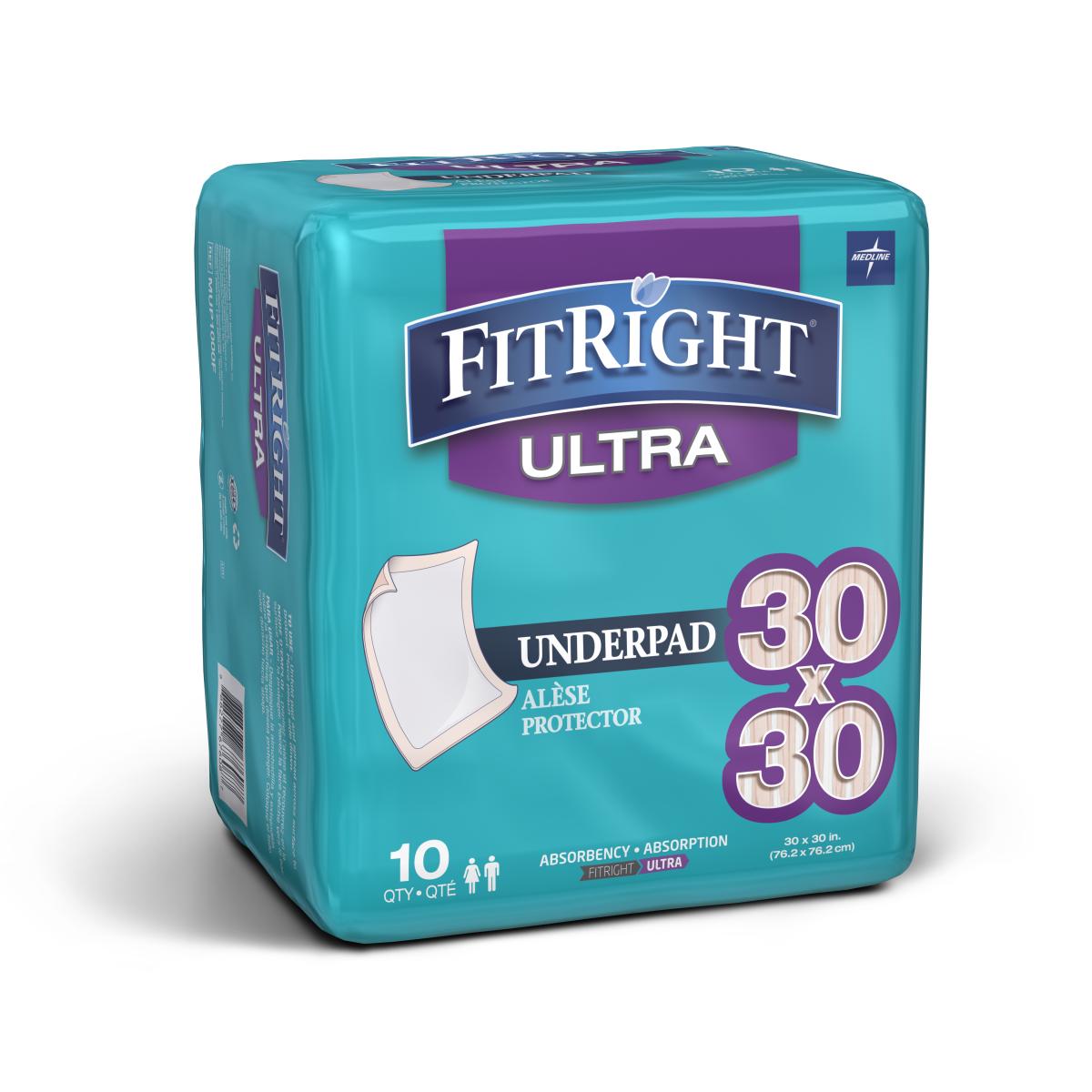 Underpad, Premium, Polymer, 30"X30" MUP1000FZ