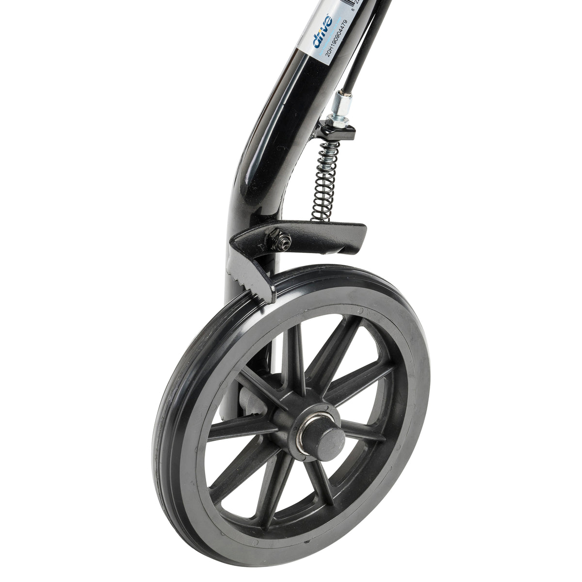 Rollator Rolling Walker with 6" Wheels, Fold Up Removable Back Support and Padded Seat, Black
