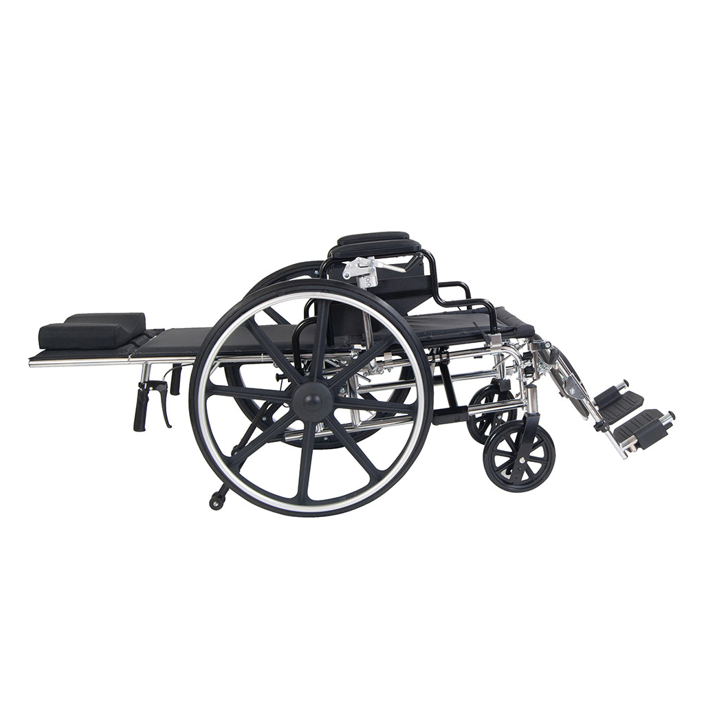 Viper Plus GT Full Reclining Wheelchair, Detachable Desk Arms, 20" Seat