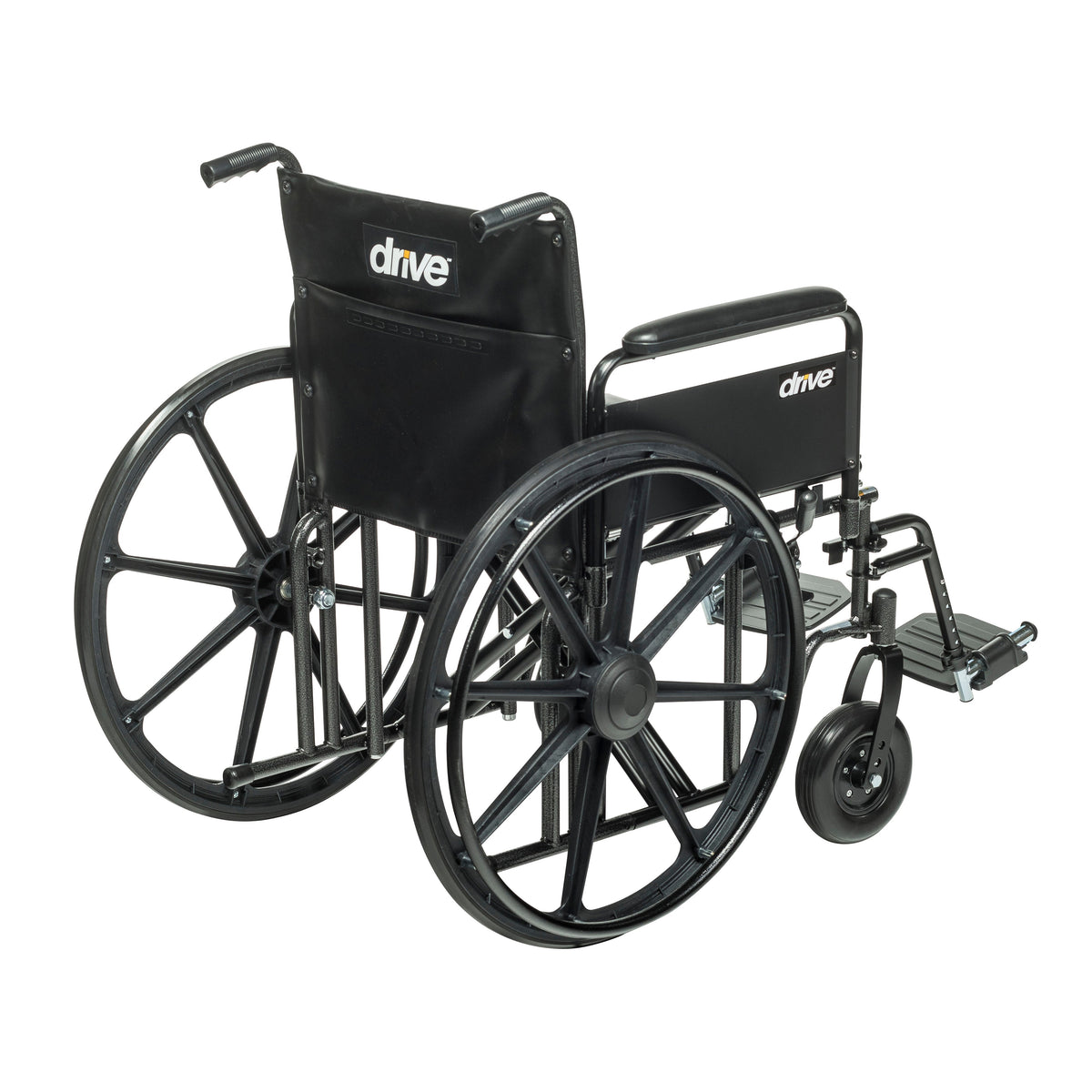 Sentra EC Heavy Duty Wheelchair, 22" Full Arms Swing-Away Footrests