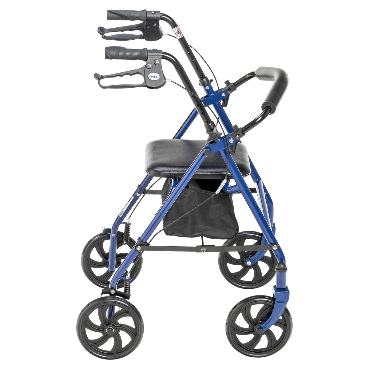 Four Wheel Rollator Rolling Walker with Fold Up Removable Back Support, Blue
