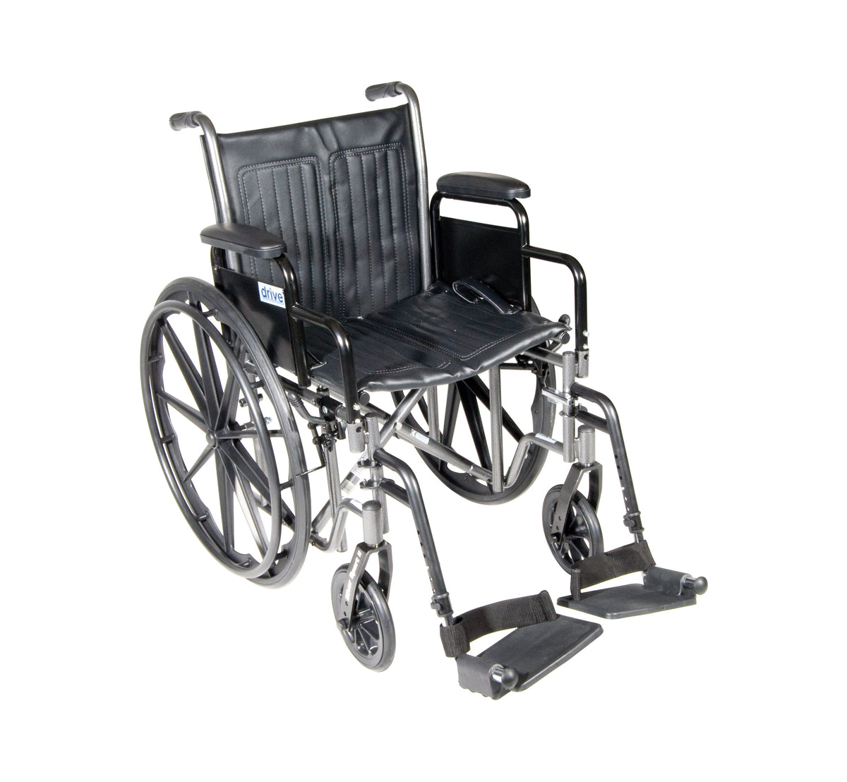 Silver Sport 2 Wheelchair with Detachable Arms, 20" Seat, Detachable Desk Arms, Swing-Away Footrests