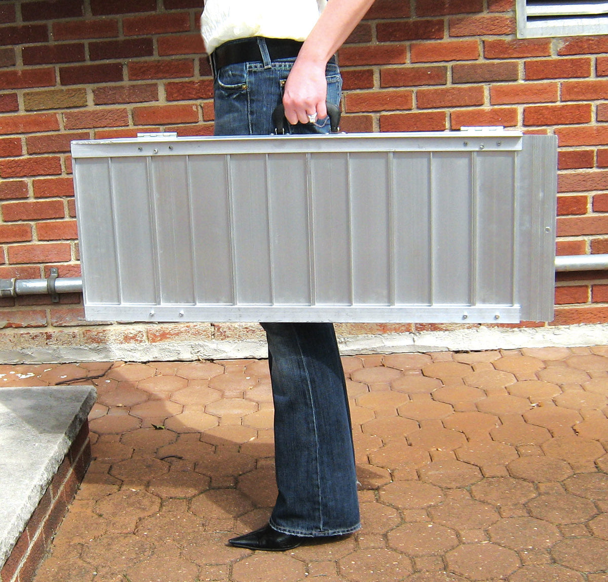 Single Fold Portable Wheelchair Scooter Ramp, 5 Feet