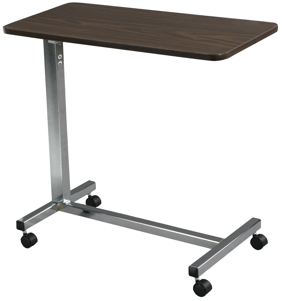 Non Tilt Top Overbed Table, Chrome