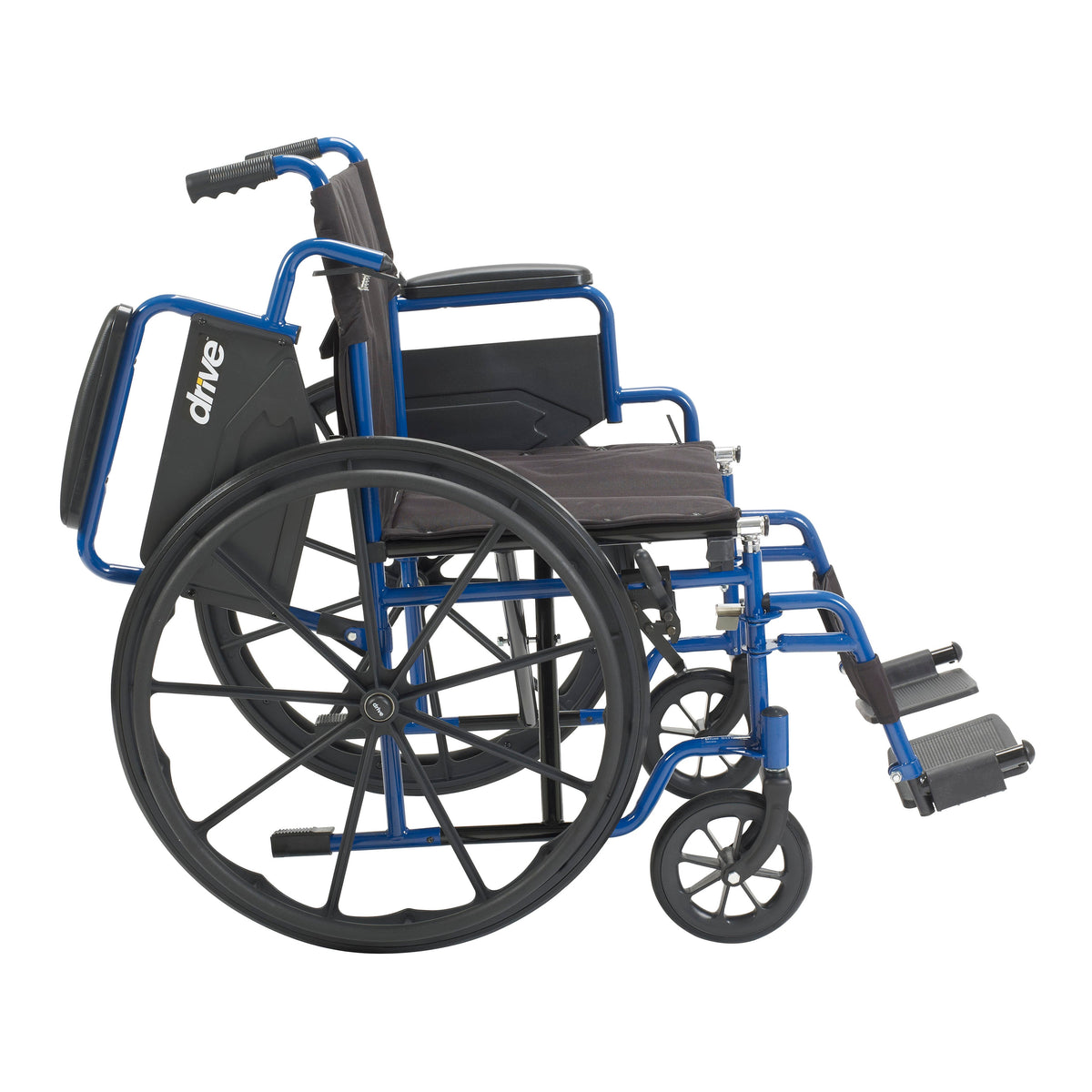 Blue Streak Wheelchair with Flip Back Desk Arms, 20" Seat, Swing-Away Footrests - view 3