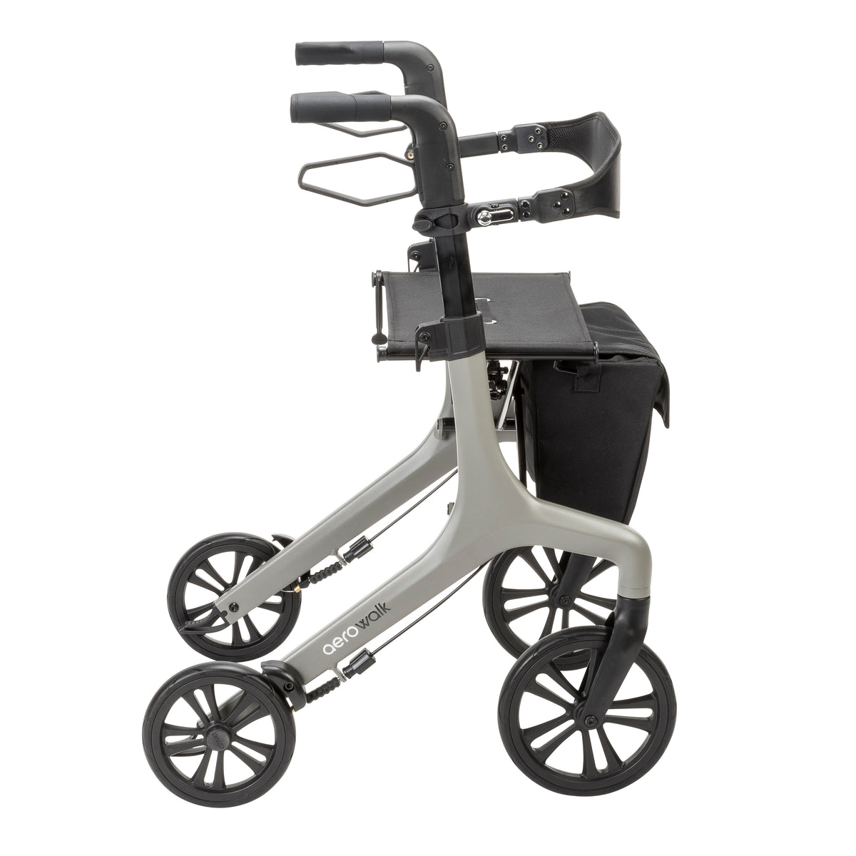 AeroWalk Ultra-Lite Rollator Rolling Walker, Grey