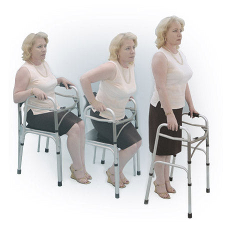 Deluxe Two Button Folding Walker
