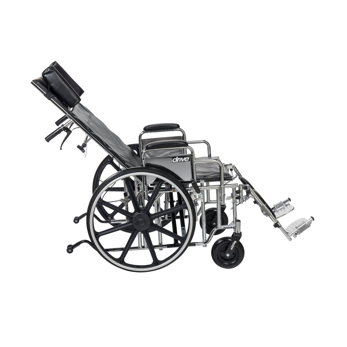 Sentra Reclining Wheelchair, Detachable Desk Arms, 22" Seat