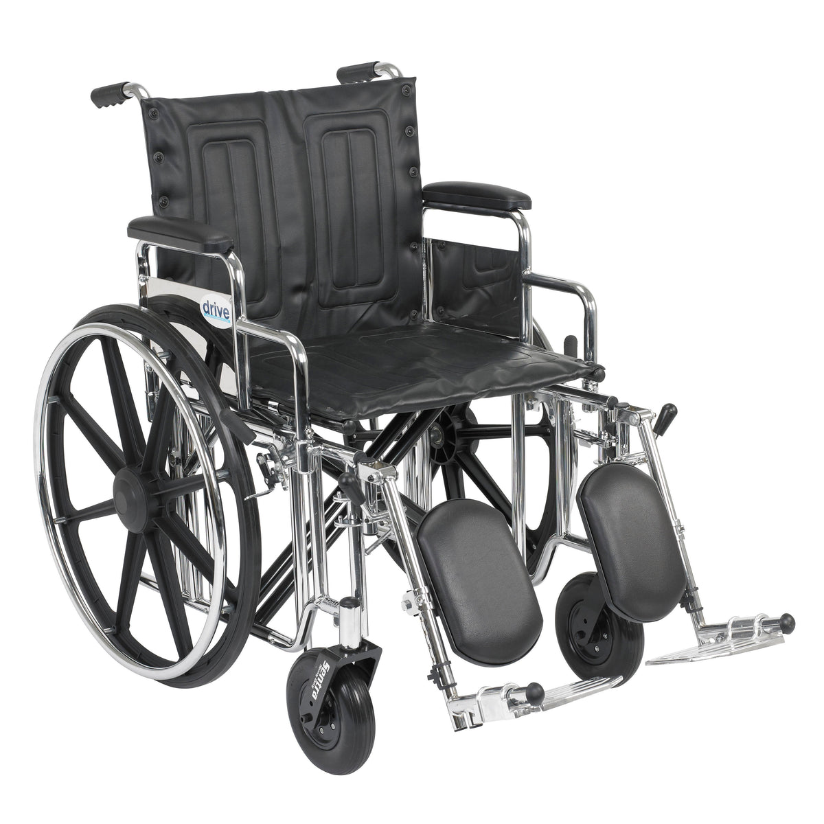 Sentra Extra Heavy Duty Wheelchair, 20" Desk Arms Elevating Leg Rests