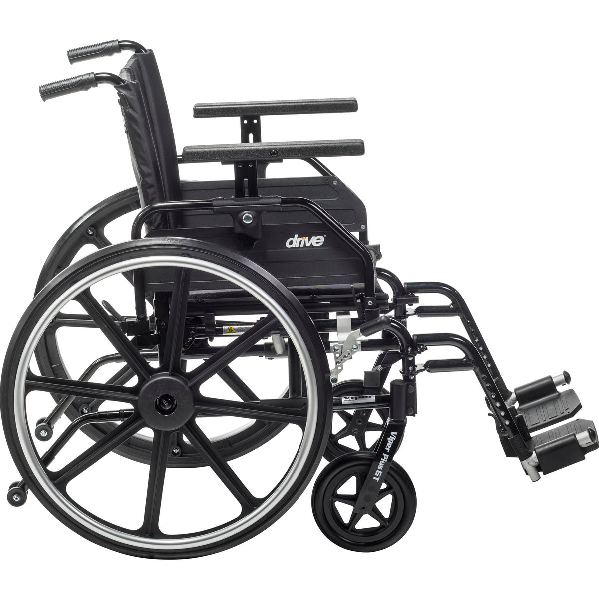 Viper Plus GT Wheelchair with Universal Armrests, 22" Seat, Swing-Away Footrests, view 4