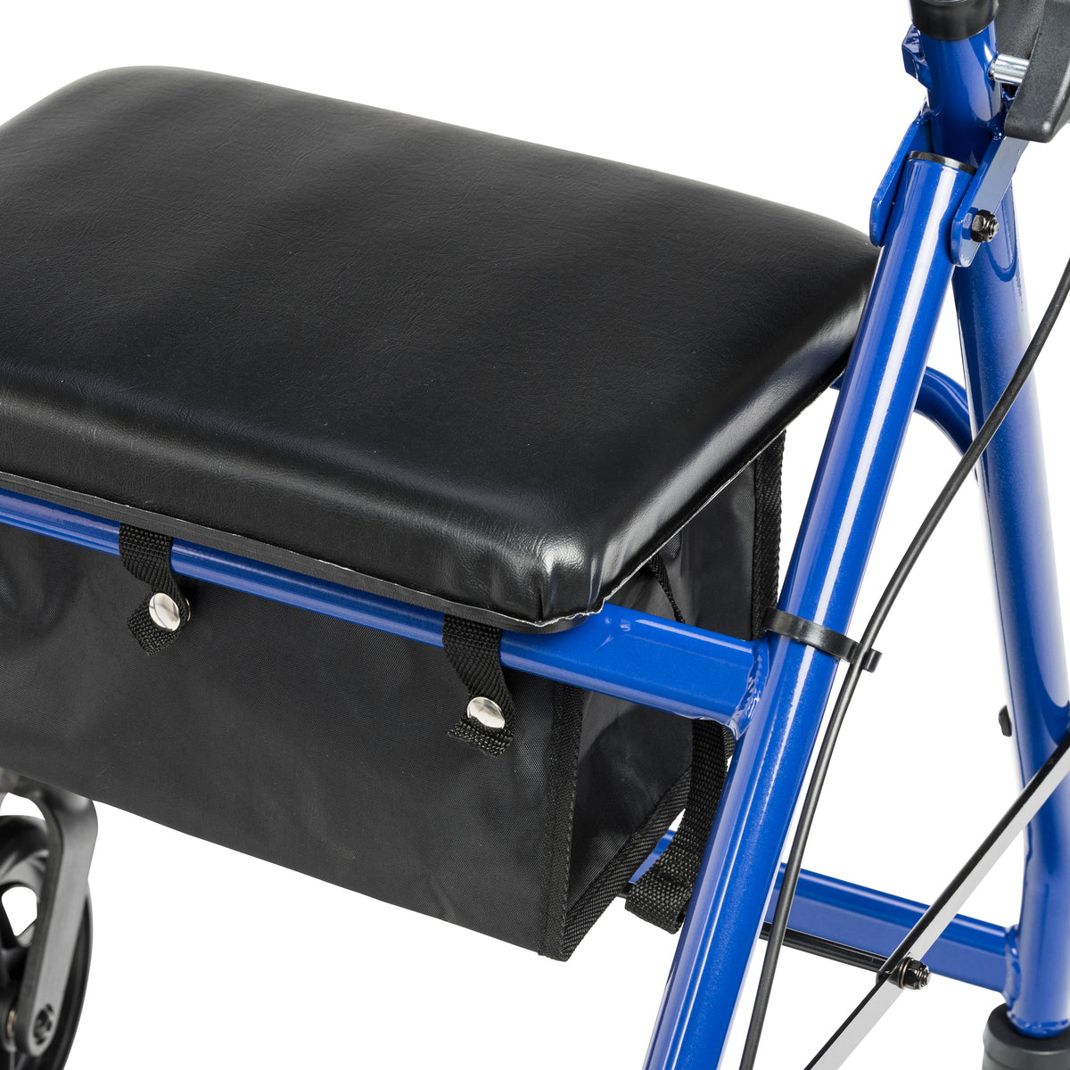 Adjustable Height Rollator Rolling Walker with 6" Wheels, Blue