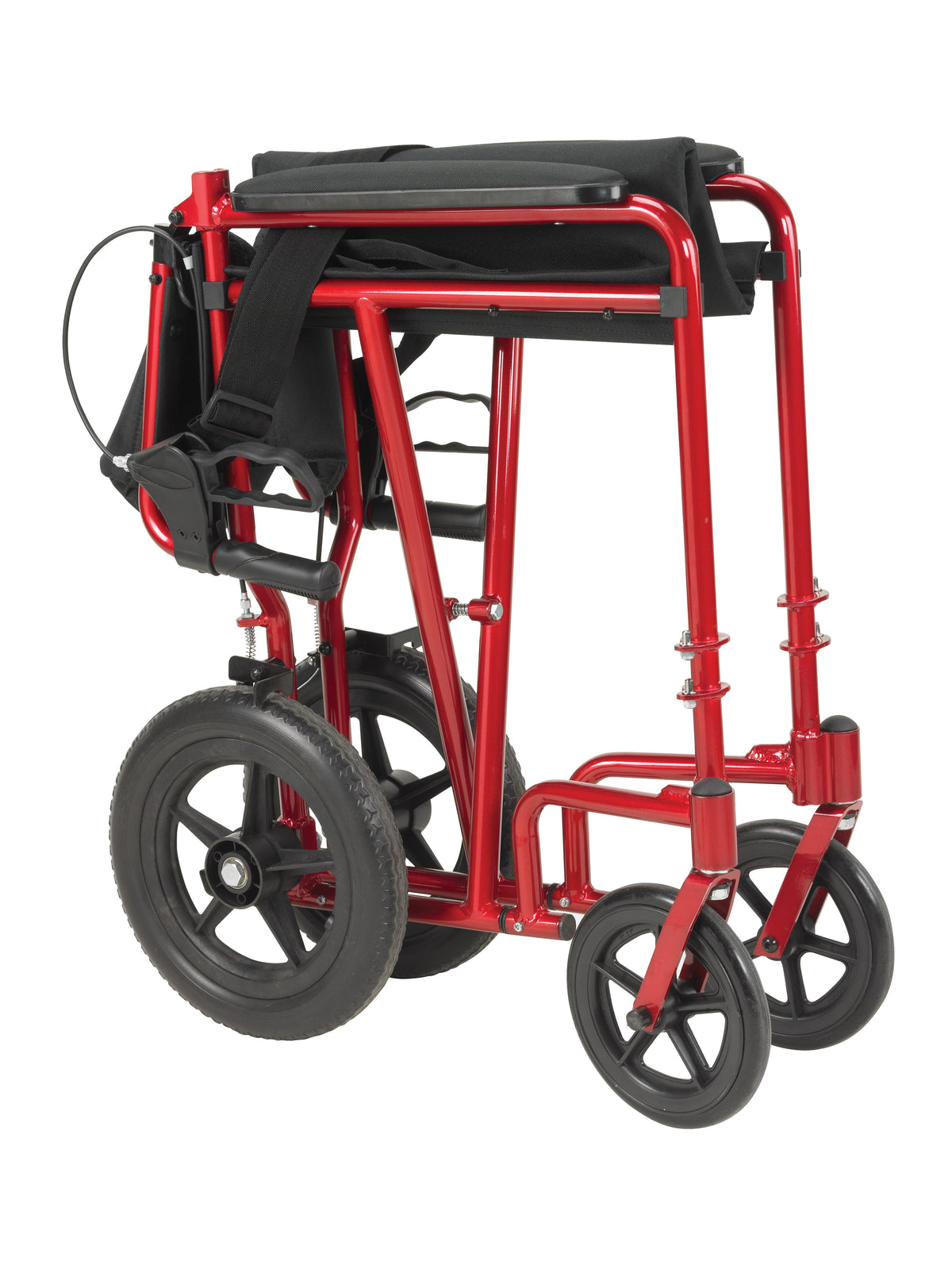 Lightweight Expedition Transport Wheelchair with Hand Brakes, Blue