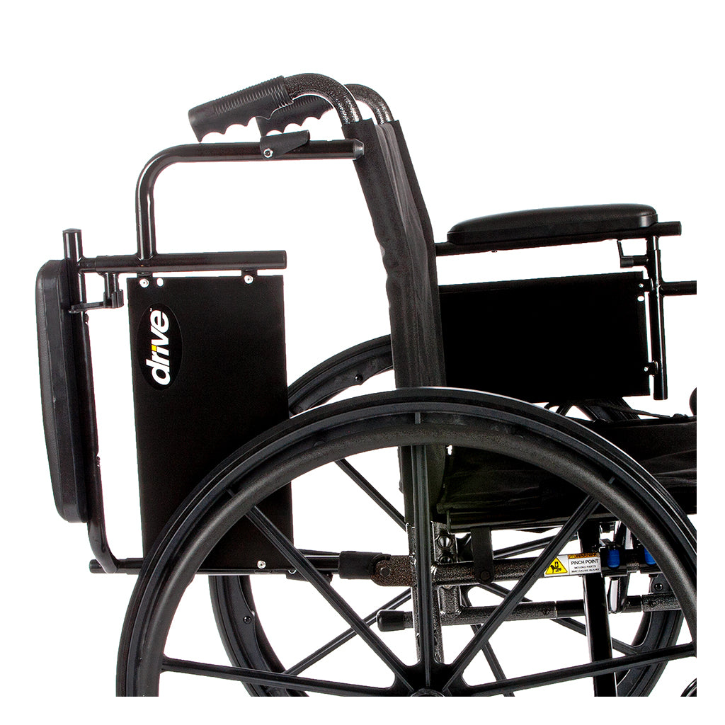Cruiser X4 Lightweight Dual Axle Wheelchair with Adjustable Detachable Arms, Desk Arms, Swing Away Footrests, 18" Seat