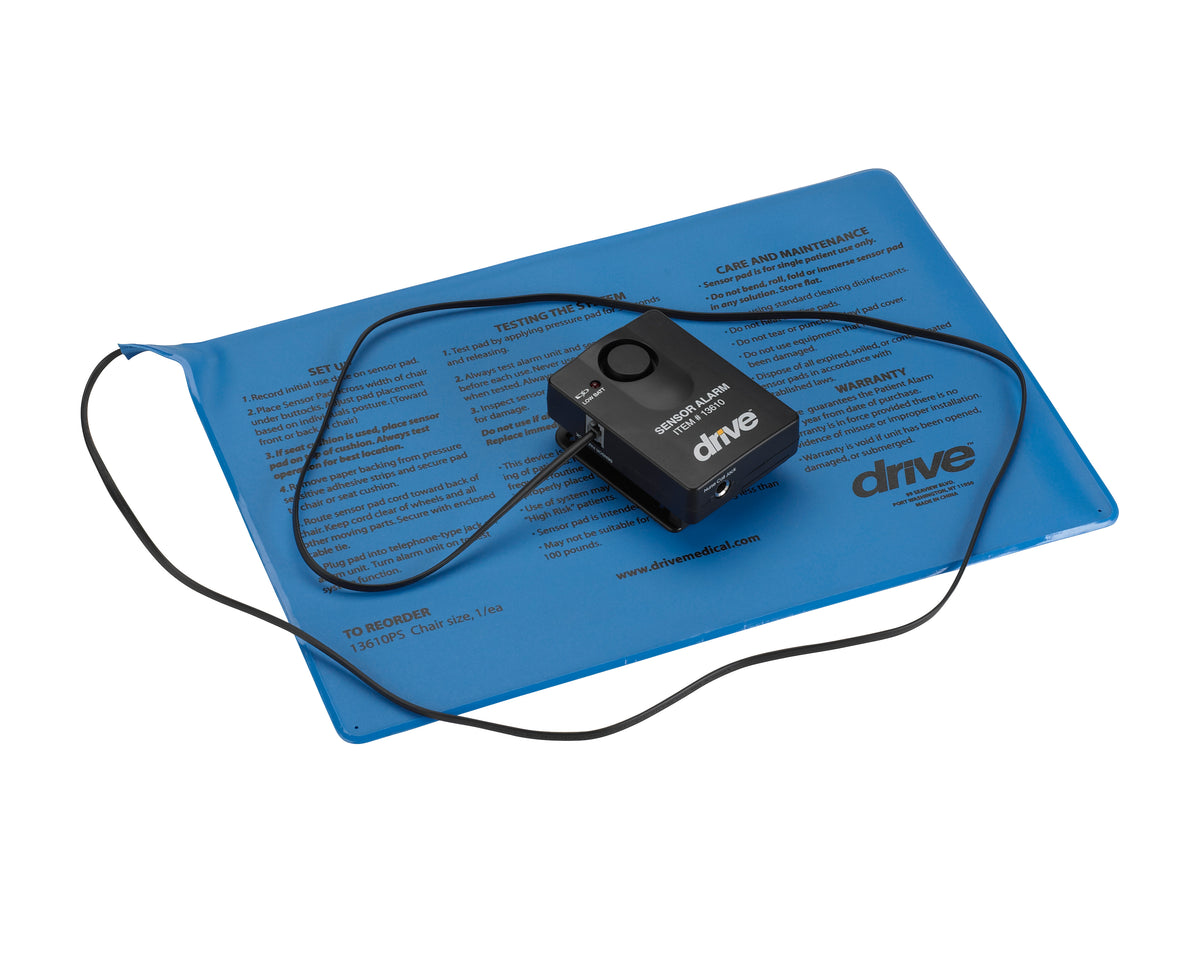 Pressure Sensitive Bed Chair Patient Alarm, 10" x 15" Chair Pad