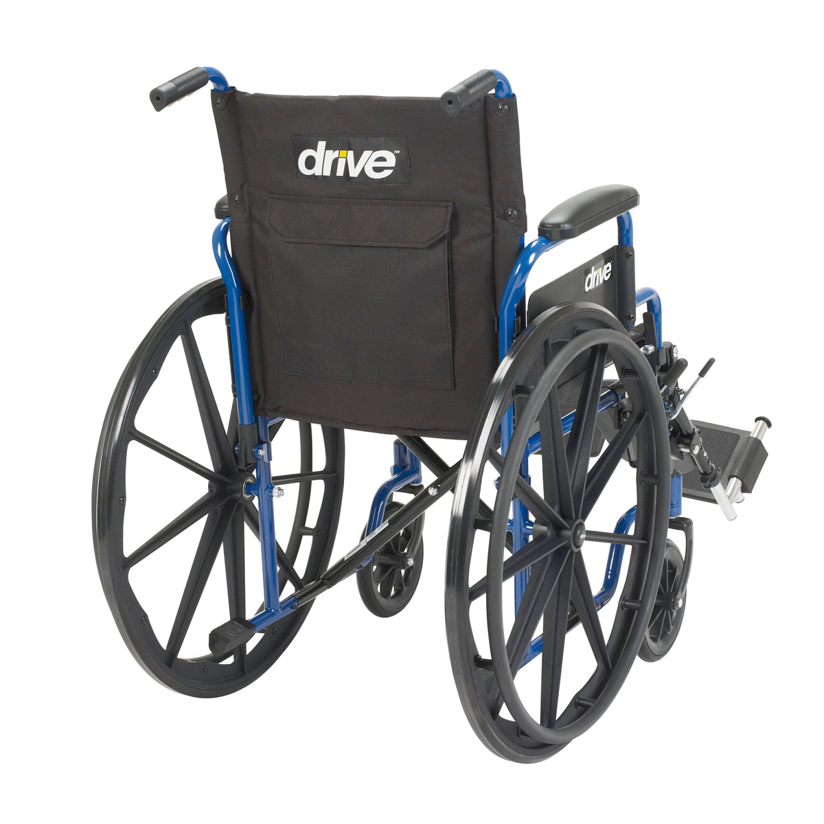 Blue Streak Wheelchair with Flip Back Desk Arms, 18" Seat, Elevating Leg Rests - view 4
