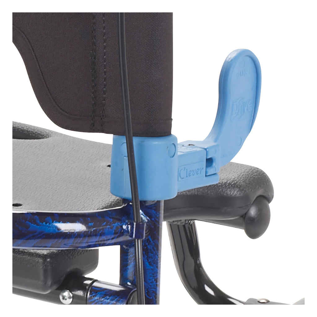 Clever Lite Walker Rollator, Adult, 8" Wheels, Flame Blue