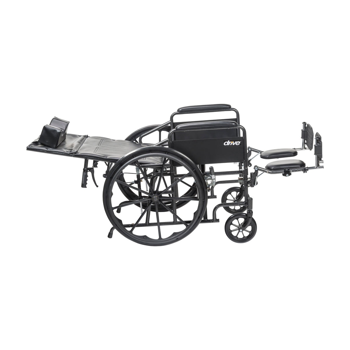 Silver Sport Full-Reclining Wheelchair, Full Arms, 18" Seat