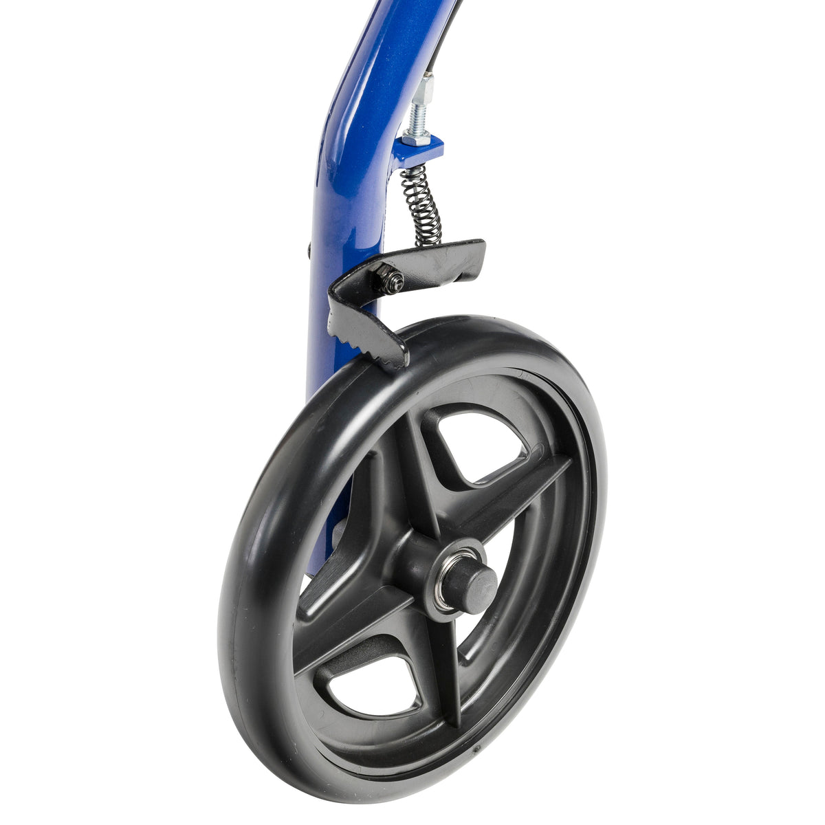 Aluminum Rollator Rolling Walker with Fold Up and Removable Back Support and Padded Seat, Blue