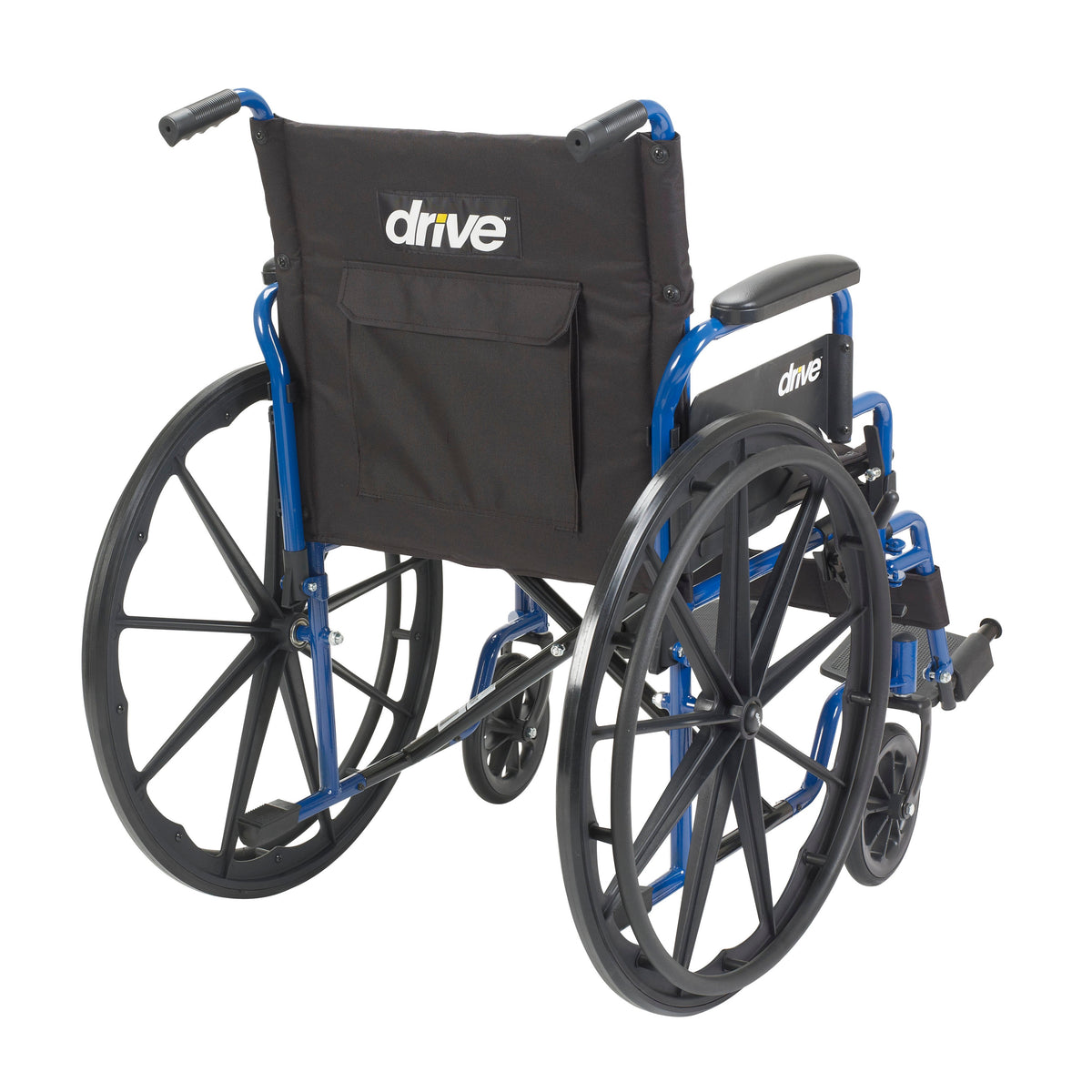 Blue Streak Wheelchair with Flip Back Desk Arms, 16" Seat, Swing-Away Footrests - view 4