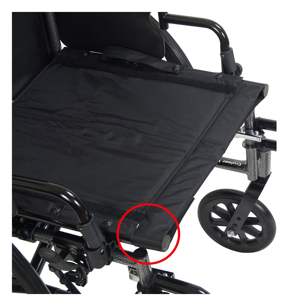 Cruiser X4 Lightweight Dual Axle Wheelchair with Adjustable Detachable Arms, Full Arms, Swing Away Footrests, 18" Seat