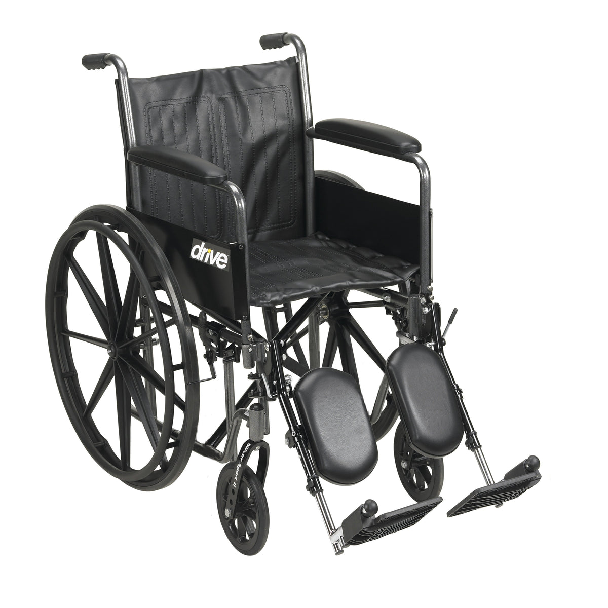 Silver Sport 2 Wheelchair with Detachable Arms, 18" Seat, Detachable Full Arms, Elevating Leg Rests