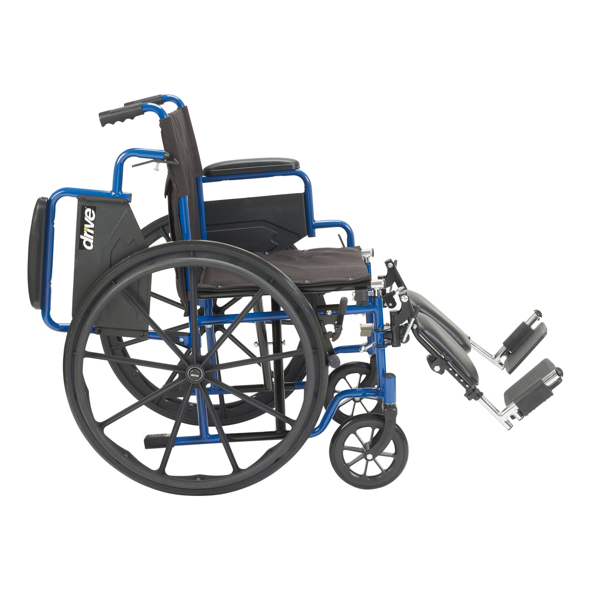Blue Streak Wheelchair with Flip Back Desk Arms, 20" Seat, Elevating Leg Rests - view 2