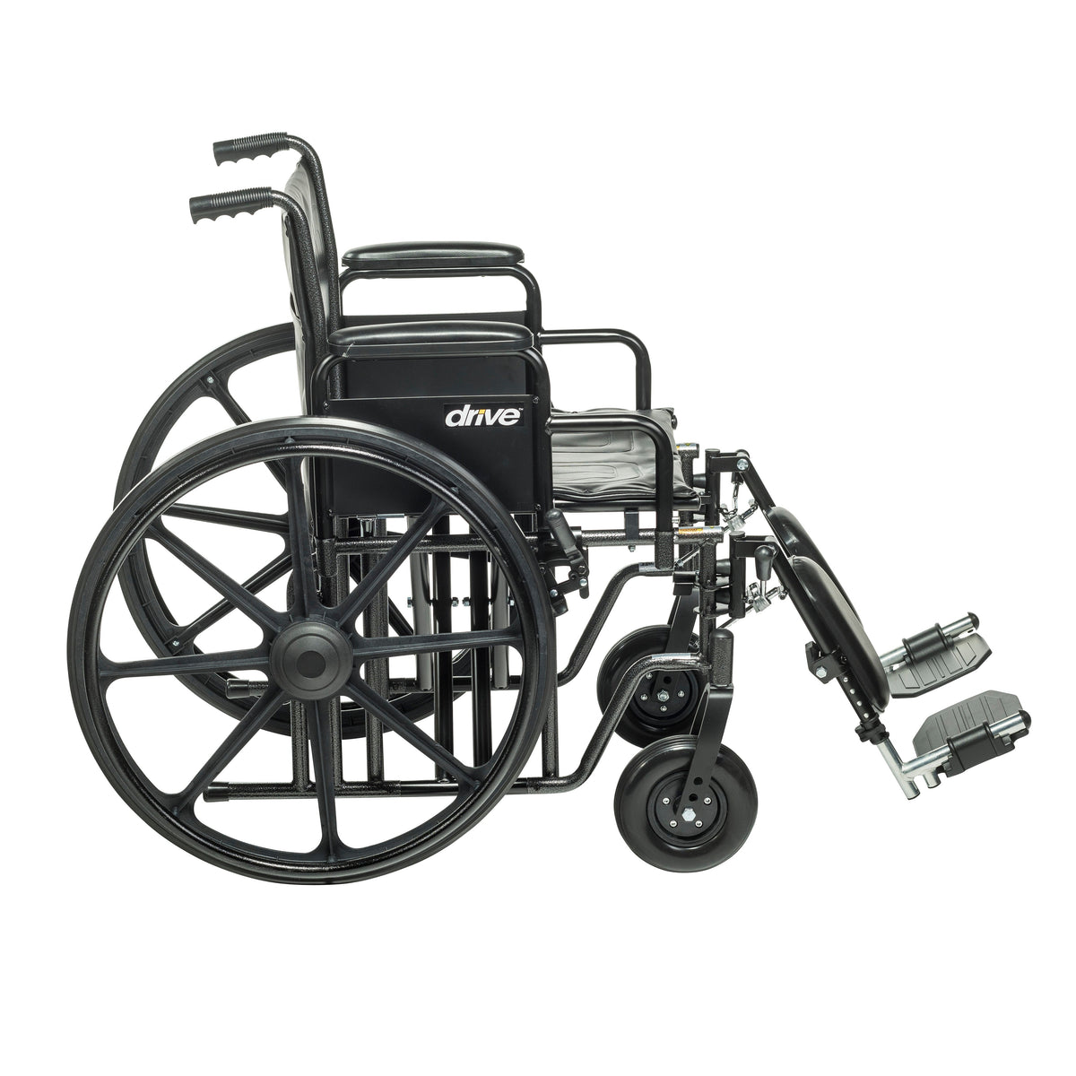 Sentra EC Heavy Duty Wheelchair, 24" Desk Arms Elevating Leg Rests