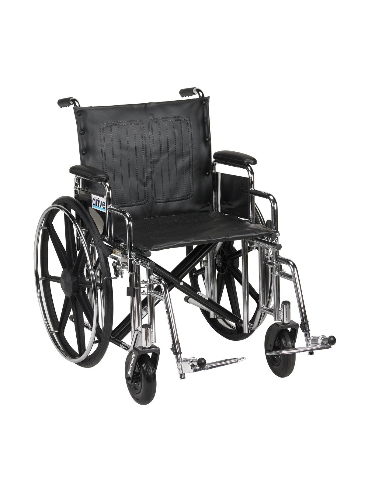 Sentra Extra Heavy Duty Wheelchair, 20" Desk Arms Swing-Away Footrests