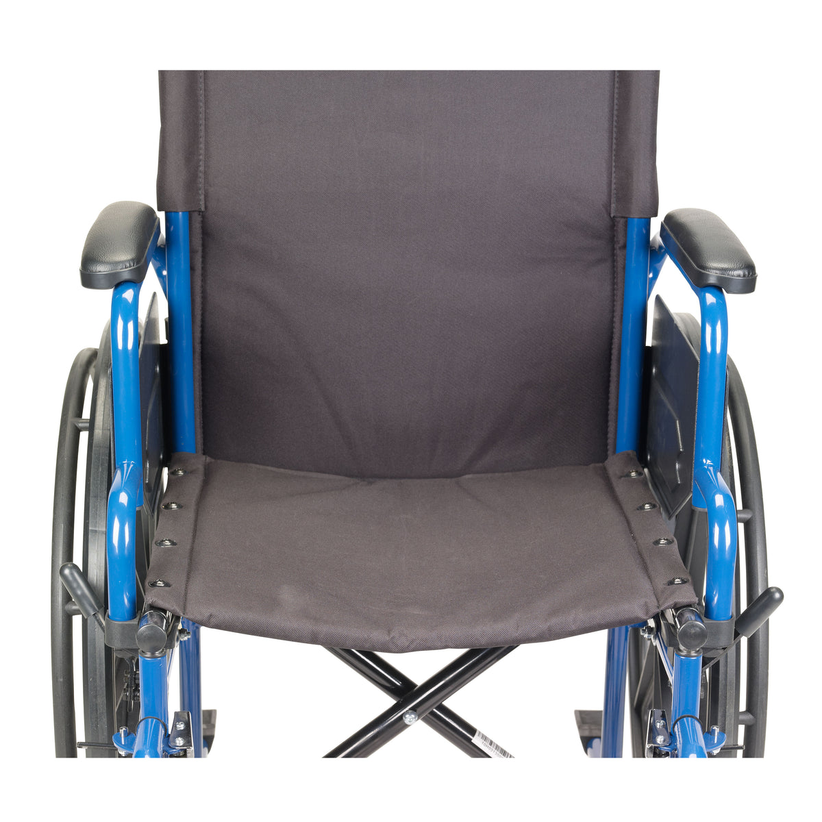Blue Streak Wheelchair with Flip Back Desk Arms, Elevating Leg Rests, 20" Seat