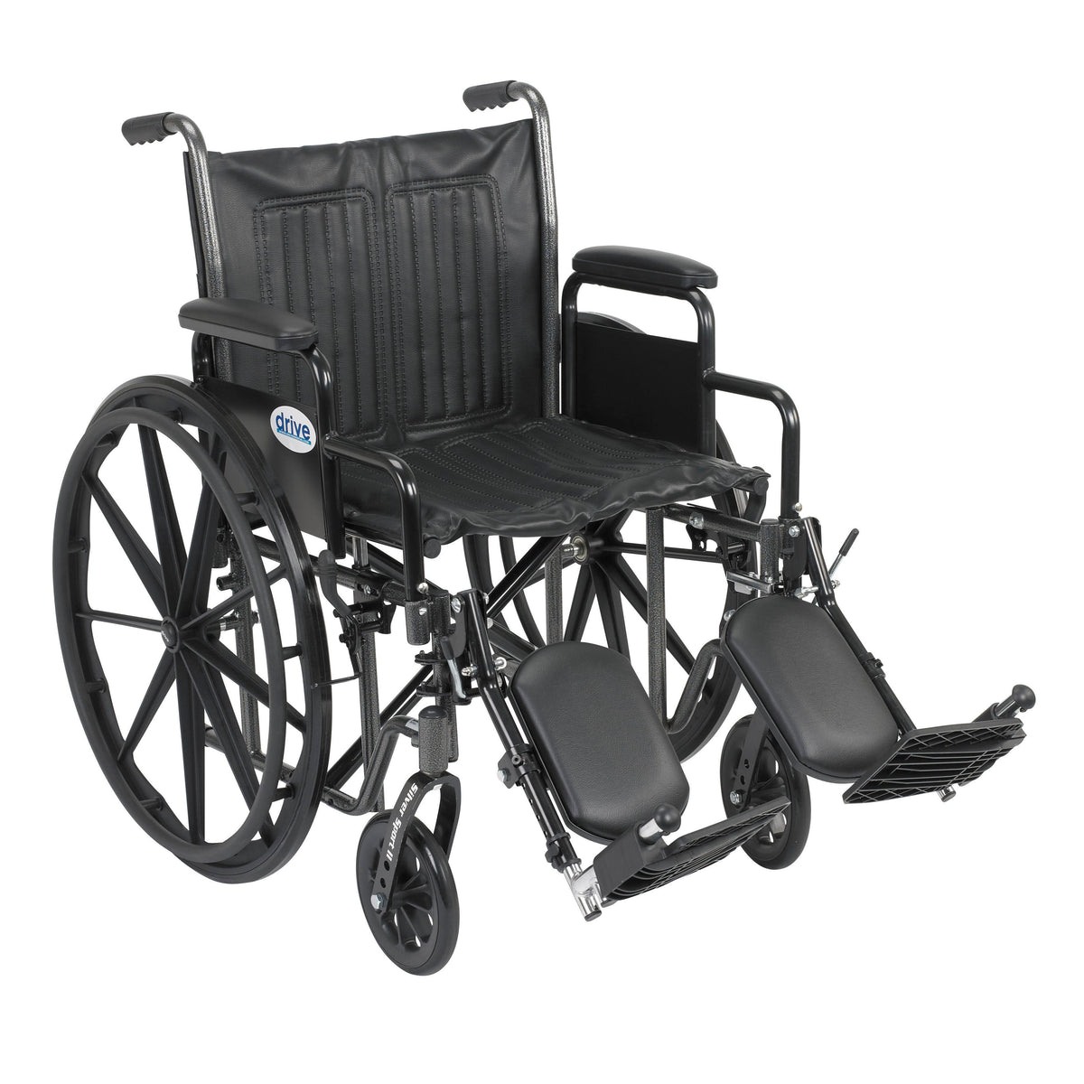 Silver Sport 2 Wheelchair with Detachable Arms, 20" Seat, Detachable Desk Arms, Elevating Leg Rests