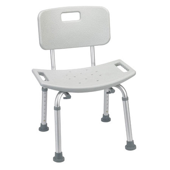 Deluxe Aluminum Shower Chair with Removable Back