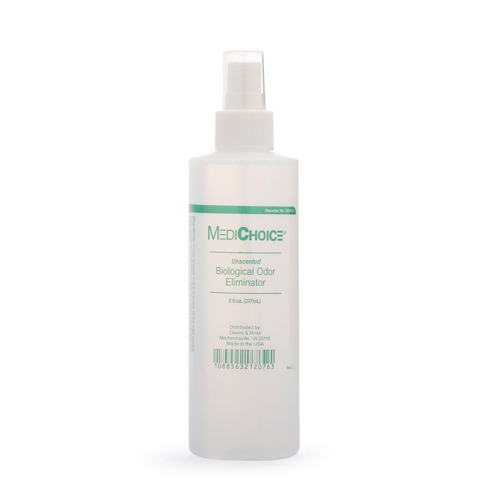 8oz Unscented MediChoice Biological Odor Eliminator spray is the only odor eliminator that completely removes odors instead of just masking them!